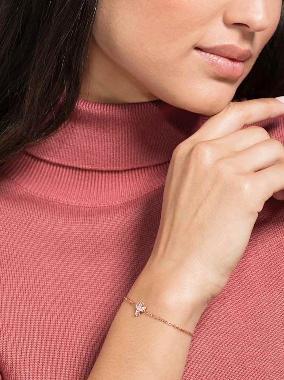 Delicate Rose Gold Angel Bracelet